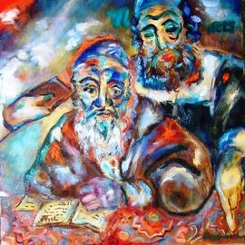 Shoshannah Brombacher: 'study', 2007 Oil Painting, Education. Artist Description: I was born in Amsterdam and researched the 17th century Sephardic community of Amsterdam.  This resulted in a series of historical paintings, like this one, a rabbi studying a text.  Its not for sale but I have many more historical paintings. ...