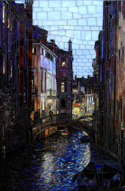 Sandra Bryant  'Night In Venice', created in 2019, Original Painting Oil.