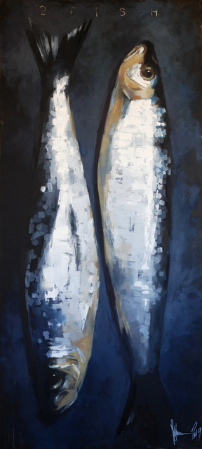 Igor Shulman  '2 Fish', created in 2019, Original Painting Oil.