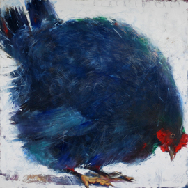 Igor Shulman: 'black chicken', 2021 Oil Painting, Birds. Artist Description: If you thought that the painting depicts a black chicken, then you are rightEspecially for you, I painted this on the front side of the paintingBlack Chicken.  So that there are no discrepancies.But this is only the outer side of the picture.  And that s what the ...