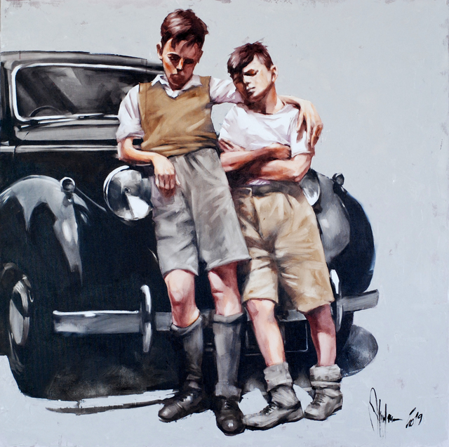 Igor Shulman  'Brothers', created in 2019, Original Painting Ink.