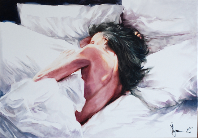 Igor Shulman  'Cold Bed', created in 2020, Original Painting Ink.
