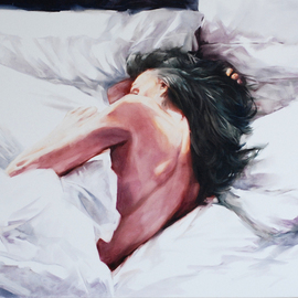 Igor Shulman: 'cold bed', 2020 Oil Painting, Erotic. Artist Description: You may have already opened your eyes. Or maybe you re just getting ready to do it. But it doesn t really matter. Because you know that with your eyes open and closed, the result will remain the same. You are alone in this bed. In the evening ...
