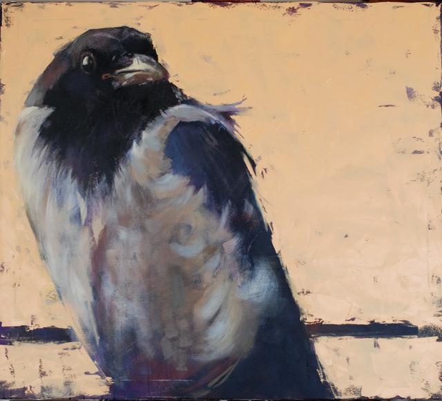 Artist Igor Shulman. 'Crow Louise' Artwork Image, Created in 2019, Original Painting Ink. #art #artist