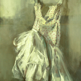 Igor Shulman: 'dream about a dress', 2021 Oil Painting, Atmosphere. Artist Description: This is not a portrait of a dress at all.  It s not even an illustration of the dress.  This is precisely a dream, an impression, maybe a memory.This is the image of the dress itself.The color and style are not important here.  The physical condition ...