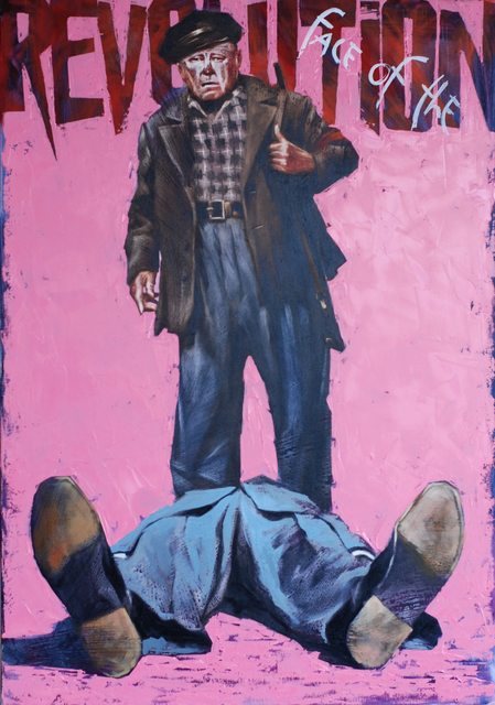 Artist Igor Shulman. 'Face Of The Revolution' Artwork Image, Created in 2019, Original Painting Ink. #art #artist