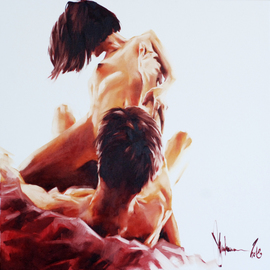 Igor Shulman: 'gloomy morning', 2019 Oil Painting, Erotic. Artist Description: Did you notice that morning sex can not be compared to night or evening  And especially good when the morning is gloomy. And nothing is distracting. Love in the morning is so sweet.The picture is painted in oil colors on canvas of high quality. Painted in a ...