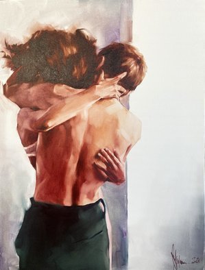 Igor Shulman: 'passion', 2022 Oil Painting, Erotic. What is there to talk about  Everyone, or almost everyone, has experienced this state. When reason, logic, and rationality turn off. When there s nothing human left in you. Only animal passion, lust for the human body.And it s not always about love. Passion is often mistakenly referred to ...