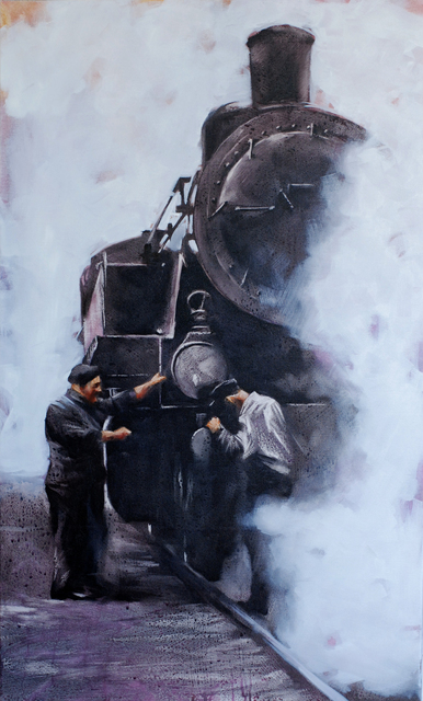 Artist Igor Shulman. 'Steam Machines 6' Artwork Image, Created in 2018, Original Painting Ink. #art #artist