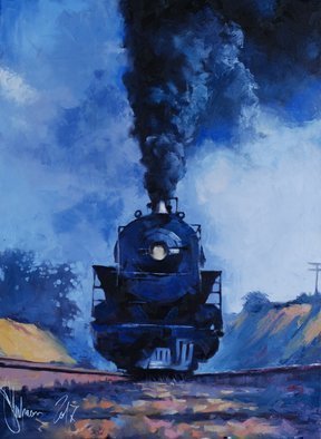 Igor Shulman: 'the power of steam', 2019 Oil Painting, Trains. This power literally turned civilization upside down. The age of steam is the time of progress and new life. This is the beginning of a new era. Just imagine how much power is in this locomotive. How much strength and energy in this gland. Let today s locomotives be 100 ...
