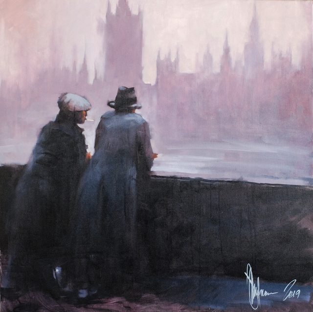 Igor Shulman  'Winter London', created in 2019, Original Painting Oil.