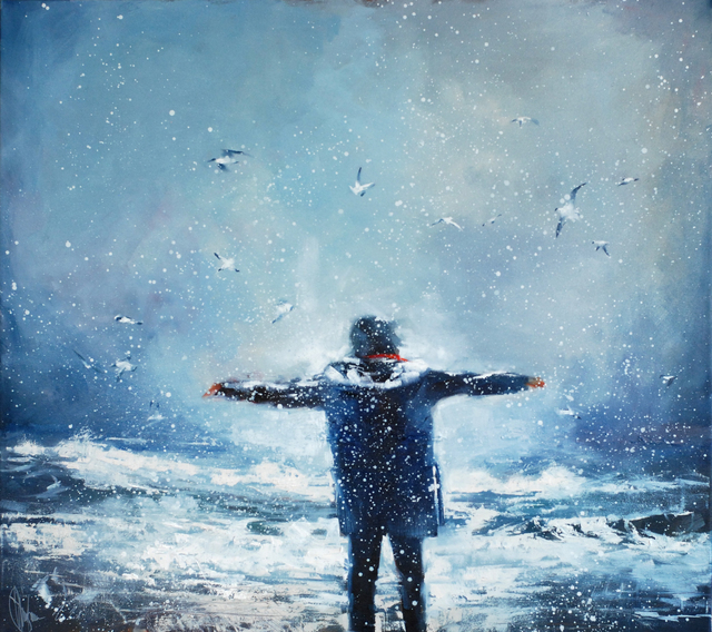 Artist Igor Shulman. 'Winter Prayer' Artwork Image, Created in 2021, Original Painting Ink. #art #artist
