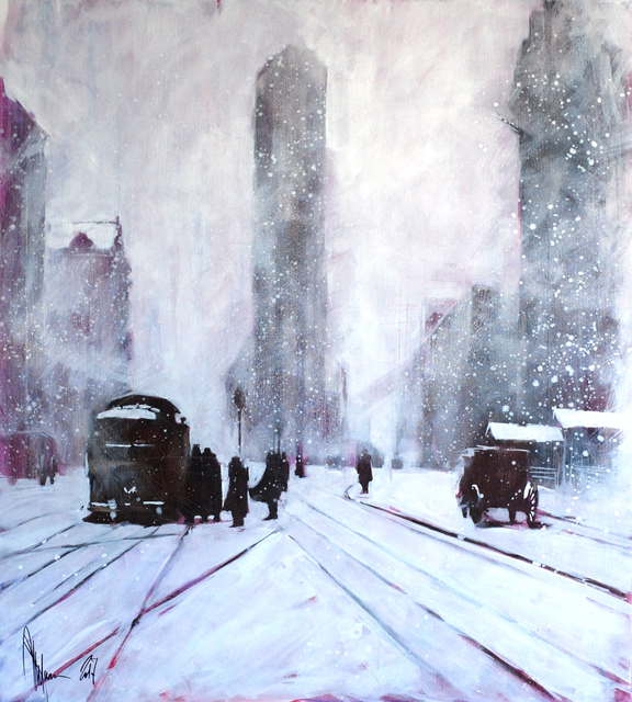 Igor Shulman  'Winter Retro', created in 2018, Original Painting Ink.
