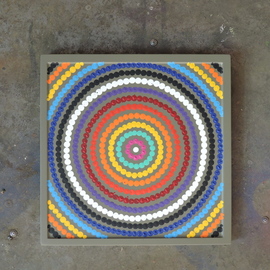 Evgenyi Sesyukov: 'day of happiness', 2021 Acrylic Painting, Mandala. Artist Description: Picture painted with acrylic paints on MDF surface. ...