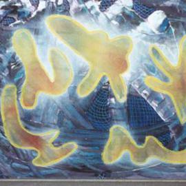 Adam Adamou: 'Sync Image', 2004 Acrylic Painting, Abstract. 