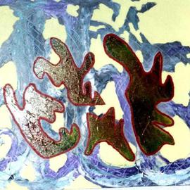 Adam Adamou: 'Sync Image 2', 2002 Acrylic Painting, Abstract. 