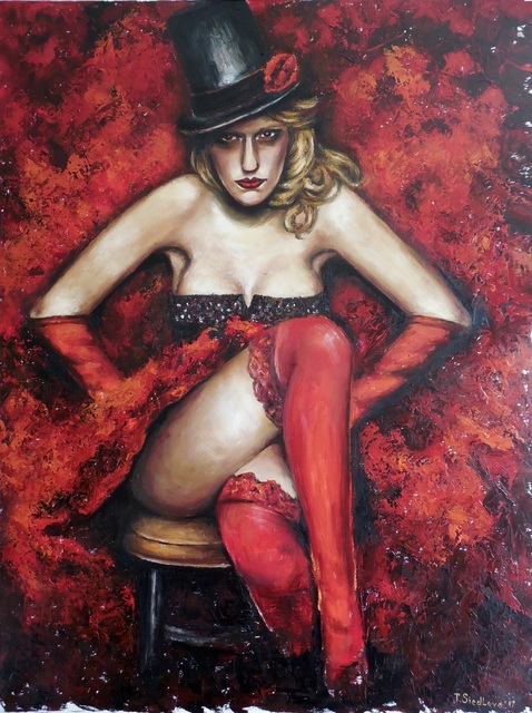 Tatiana Siedlova  'Welcome To Burlesque', created in 2017, Original Painting Oil.