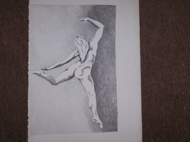 Artist Seiglinda Welin. 'Nude Dancer' Artwork Image, Created in 2009, Original Drawing Pen. #art #artist