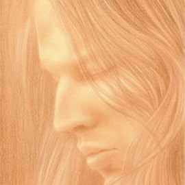 Enaile D. Siffert: 'Portrait of David Gilmour', 2009 Pencil Drawing, Portrait. Artist Description:  Portrait of young David Gilmour ( from Pink Floyd) . Sepia lead on paper. 