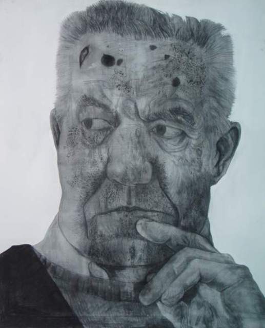 Srdjan Simic  'Old Man', created in 2008, Original Painting Oil.
