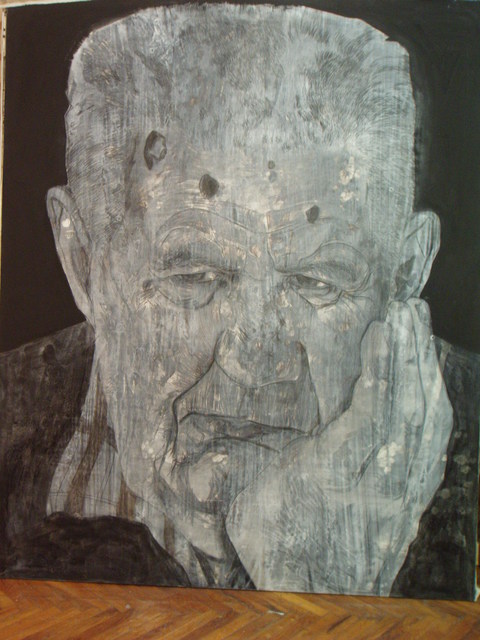 Artist Srdjan Simic. 'Old Man 2' Artwork Image, Created in 2008, Original Painting Oil. #art #artist