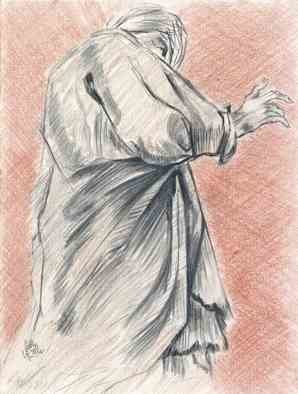 Dennis Simon: 'dancing robe', 2012 Other Drawing, Culture. Mixed Media, Replica infused...