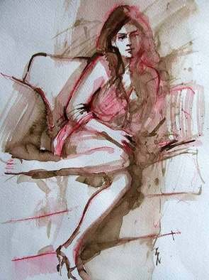 Sipos Lorand: 'nude3', 2008 Watercolor, nudes. 