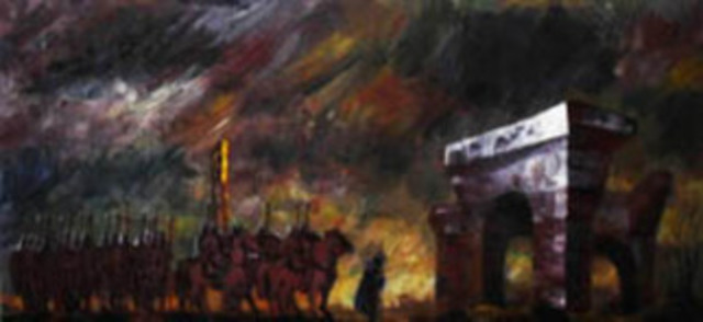 Maria Sivkova  'Ruined Rjazan', created in 2012, Original Painting Oil.