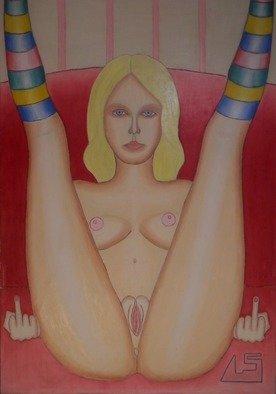 Misha Kalacev: 'nehochiuha', 2003 Oil Painting, Erotic. 