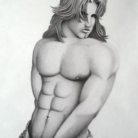 Ron Hittle: 'Xander', 2008 Pencil Drawing, Erotic. Artist Description:  pencil on white heavy weight paper        pencil on white heavy weight, medium surface paper               ...