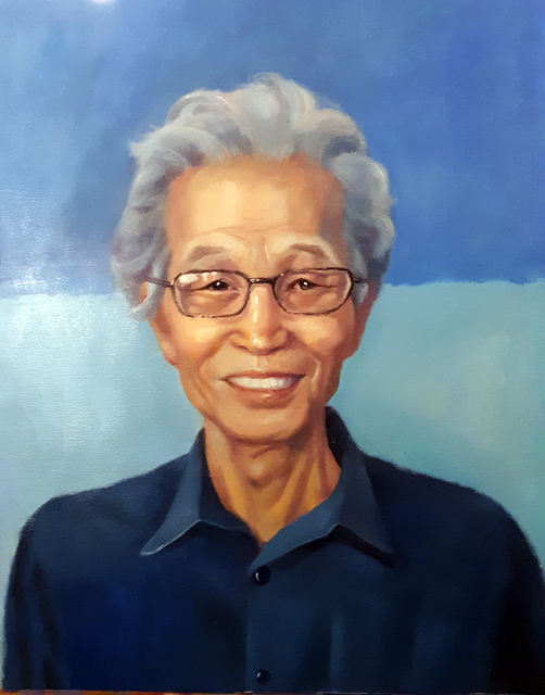Artist Eun Yun. 'Mr Cho Portrait' Artwork Image, Created in 2019, Original Painting Oil. #art #artist