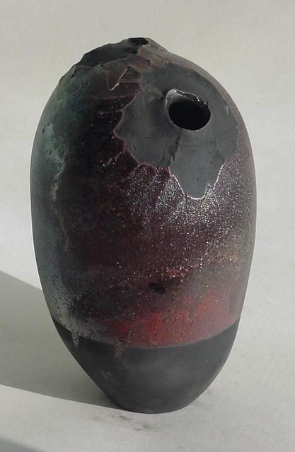 Skip Bleecker  'Copper Black 2 Hole', created in 2004, Original Sculpture Ceramic.