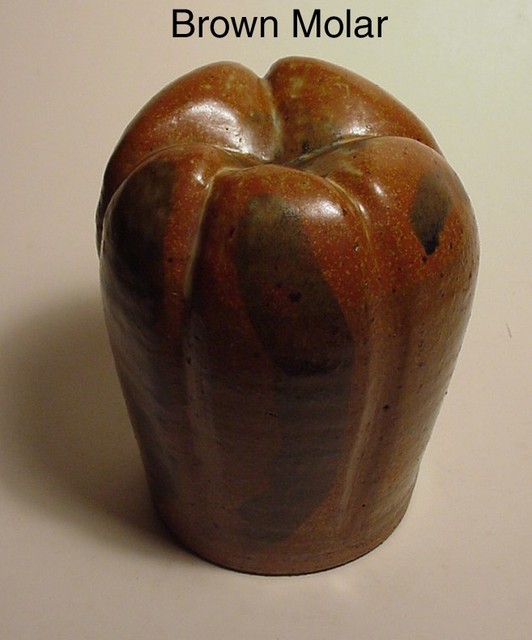 Skip Bleecker  'Brown Molar', created in 1983, Original Sculpture Ceramic.