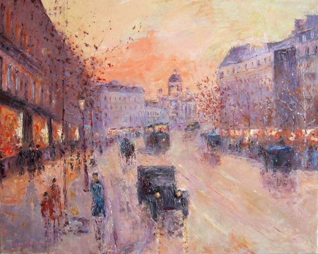 Slobodan Paunovic  'Along The Boulevard  1930 Y', created in 2010, Original other.