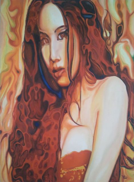 Artist Thomas Williams. 'Woman' Artwork Image, Created in 2010, Original Painting Oil. #art #artist