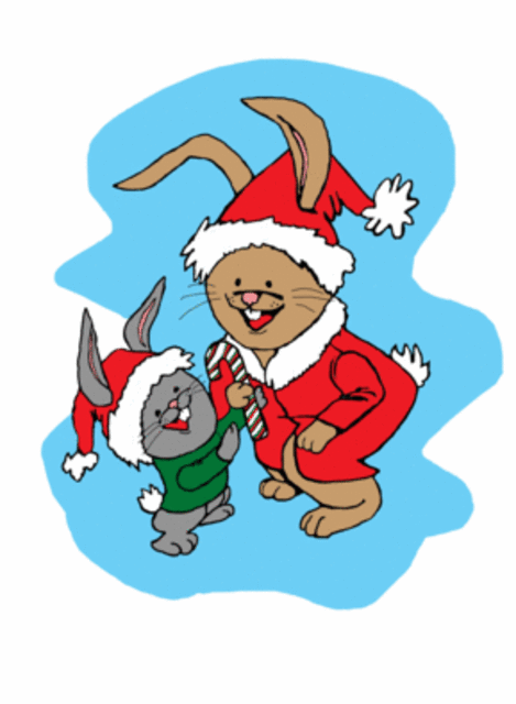 Simone Maxwell  'Christmas Bunnies', created in 2006, Original Computer Art.