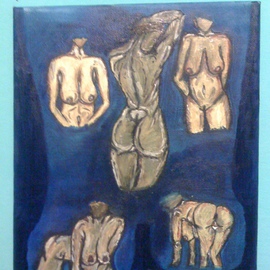 Smeu Mihai Alexandru: 'Curva A', 2012 Oil Painting, nudes. 