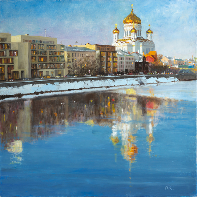 Mikhail Velavok  'The Embankment', created in 2016, Original Painting Oil.