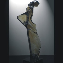 Rastislav Kralik Spada: 'Dancing Queen', 2011 Glass Sculpture, Expressionism. Artist Description:  Glass sculpture by Rastislav Kralik, Mold melting glass, cut and polished ...
