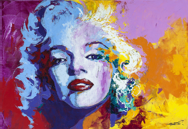 Artist Rastislav Kralik Spada. 'Marilyn Monroe' Artwork Image, Created in 2017, Original Mixed Media. #art #artist