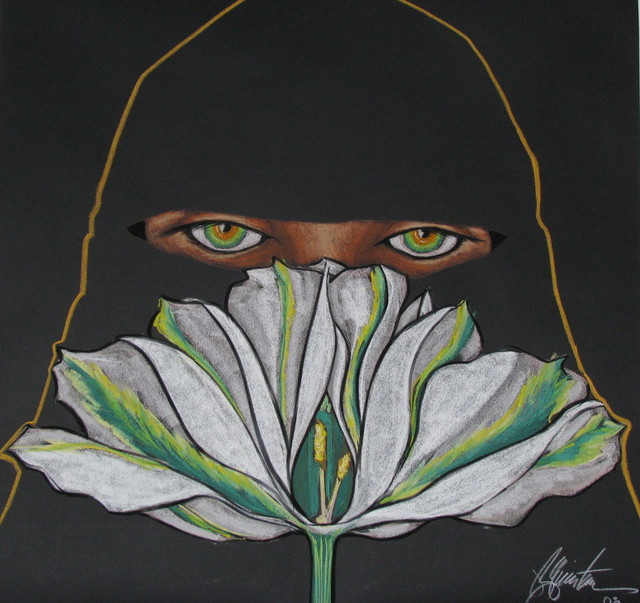 Artist Jacqueline Rudolph. 'Unvailed' Artwork Image, Created in 2007, Original Mixed Media. #art #artist