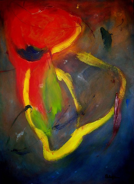 Richard Solstjarna  'Metamorphosis No2', created in 2006, Original Painting Tempera.