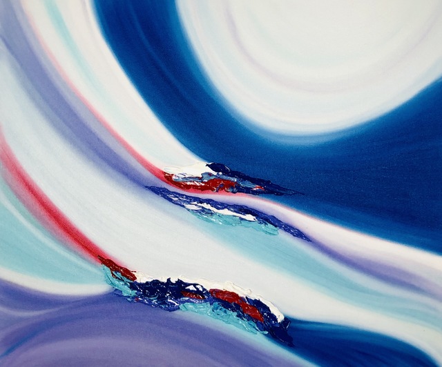 Sonia Vezina  'Go With The Flow', created in 2020, Original Painting Oil.