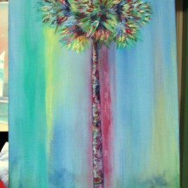 Colorful Palm Tree By Sophia Stucki