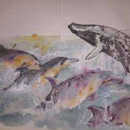 Debbi Chan Artwork For dolphins and whales album , 2015 Artistic Book, Marine
