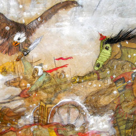 Debbi Chan Artwork birds to war embroidered, 2011 Fiber, World Conflict