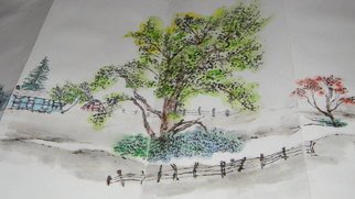 Debbi Chan: 'book of trees', 2010 Artistic Book, Trees. Artist Description:    another folding album is begun. . this one on trees. . i am excited about painting these trees. .   ...