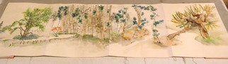 Debbi Chan: 'book of trees', 2010 Artistic Book, Trees. Artist Description:   this painting was done in a folding album on mounted rice paper.  ...