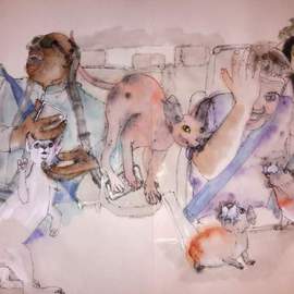 Debbi Chan Artwork comedians and cats album, 2015 Artistic Book, Cats