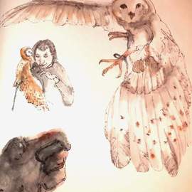 Debbi Chan Artwork falconry album, 2015 Artistic Book, Birds